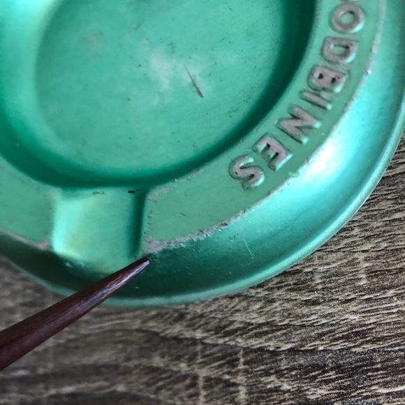 Vtg Green Wills's Woodbines Ashtray - Picture 7 of 10